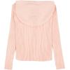 imageCalvin Klein Girls Long Sleeve Popover Cozy Hoodie SweatshirtChunky Rib Gossamer Pink