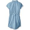 imageCalvin Klein Girls Short Sleeve Lightweight Chambray Denim Shirt DressLight Fade 1004
