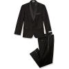 imageCalvin Klein Boys 2Piece Formal Tuxedo Suit Set Includes Jacket ampamp Dress Pants Satin Trim Detailing ampamp Functional PocketsBlack