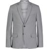 imageCalvin Klein Boys BiStretch Blazer Suit Jacket 2Button Single Breasted Closure Buttoned Cuffs ampamp Front Flap PocketsSilver Metal