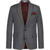 imageCalvin Klein Boys Blazer Suit Jacket 2Button Single Breasted Closure Buttoned Cuffs ampamp Front Flap PocketsGrey Windowpane