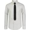 imageCalvin Klein Boys Long Sleeve ButtonDown Collared Dress Shirt with Tie and Chest PocketLogo White