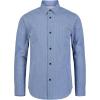 imageCalvin Klein Boys Long Sleeve Patterned Dress Shirt ButtonDown Style with Cuffs ampamp Shirttail HemDark Blue