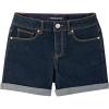 imageCalvin Klein Girls Boyfriend Fit Stretch Denim Jean ShortsDark RinseCuff