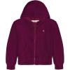 imageCalvin Klein Girls Long Sleeve Popover Cozy Hoodie SweatshirtRib Velour Purple Potion