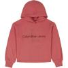 imageCalvin Klein Girls Long Sleeve Popover Fleece Hoodie SweatshirtJumbo Logo Mauvewood