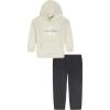 imageCalvin Klein babyboys 2 Pc Hooded Jogger SetSilver BirchStealth Heather