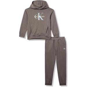 imageCalvin Klein Boys 2 Pc Hooded Jogger SetCk Taupe