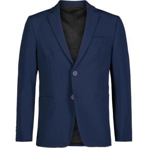 imageCalvin Klein Boys Blazer Suit Jacket 2Button Single Breasted Closure Buttoned Cuffs ampamp Front Flap PocketsBank Blue Perfomance