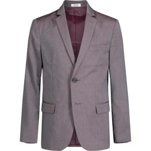 imageCalvin Klein Boys Blazer Suit Jacket 2Button Single Breasted Closure Buttoned Cuffs ampamp Front Flap PocketsBeetroot