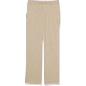 imageCalvin Klein Boys Flat Suit Dress Pant Straight Leg Fit ampamp Hemmed Bottom Belt Loops ampamp Functional Front PocketsKhaki Sharkskin