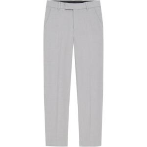 imageCalvin Klein Boys FlatFront BiStretch Dress Pant Straight Leg Fit Belt Loops ampamp Front PocketsSilver Metal