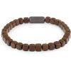 imageCalvin Klein Mens Jewelry  Square Hematite Beaded Bracelet  Adjustable and Comfortable  Fashion Statement for Everyday Wear  Gift for HimBrown Matte