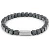imageCalvin Klein Mens Jewelry  Square Hematite Beaded Bracelet  Adjustable and Comfortable  Fashion Statement for Everyday Wear  Gift for HimGrey Matte