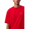 imageCalvin Klein Mens Relaxed Fit Archive Logo Crewneck TShirtBerry Sangria