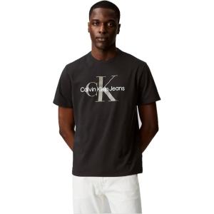 imageCalvin Klein Mens Monogram Logo Crewneck TShirtBlack Ck Jeans