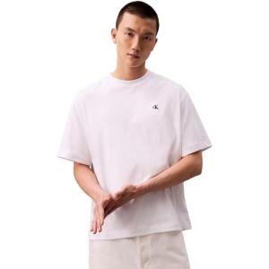 imageCalvin Klein Mens Relaxed Fit Archive Logo Crewneck TShirtBrilliant White