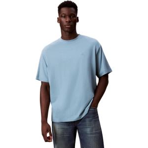 imageCalvin Klein Mens Relaxed Fit Archive Logo Crewneck TShirtSmoke Blue