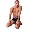 imageCalvin Klein Mens Intense Power 3Pack Low Rise TrunkBlack Bodies W White  Turbulence  Vermillion Brown Logos