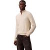 imageCalvin Klein Mens Wool Blend Quarter Zip SweaterPelican Heather