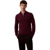imageCalvin Klein Mens Wool Blend Quarter Zip SweaterWinetasting