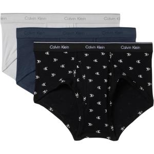 imageCalvin Klein Mens Cotton Classics 3Pack BriefMicro ChipDiamond LogoBlackInk