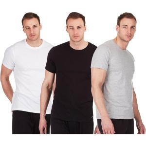imageCalvin Klein Mens Cotton Stretch 3Pack UndershirtsWhiteBlackGrey Heather