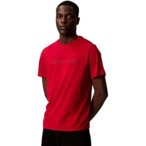imageCalvin Klein Mens Relaxed Fit CK Logo Crewneck TShirtChili Pepper