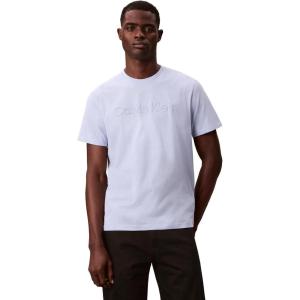 imageCalvin Klein Mens Relaxed Fit CK Logo Crewneck TShirtKentucky Blue