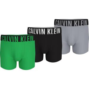 imageCalvin Klein mens Intense Power 3pack Boxer BriefMisty GreyBlackBlossom Green