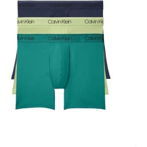 imageCalvin Klein Mens Micro Stretch 3pack Boxer BriefCobalt Sapphire  Spring  Distorted Blue
