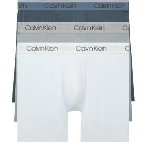 imageCalvin Klein Mens Micro Stretch 3pack Boxer BriefHemisphere Blue  Plein Air  Convoy