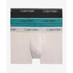 imageCalvin Klein mens Underwear Micro Stretch 3 Pack TrunkBlack  Ash  Mediterranea
