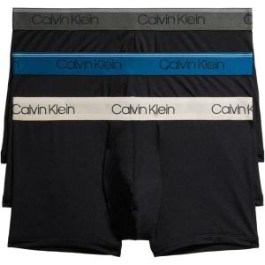 imageCalvin Klein mens Underwear Micro Stretch 3 Pack TrunkBlack Bodies W Olive  Tapioca  Legion Blue Wbs
