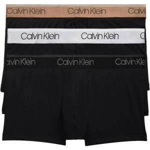 imageCalvin Klein mens Underwear Micro Stretch 3 Pack TrunkBlack W BlackTigers EyeLunar Rock