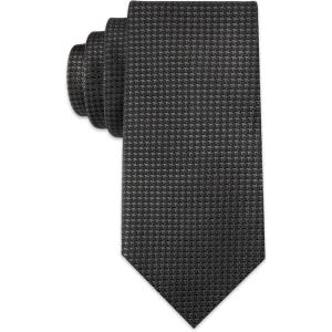imageCalvin Klein Mens Black Solid and Pattern Neckties  Classic Dress Ties for Work Weddings ampamp Formal wearBlack Houndstooth