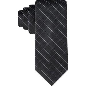 imageCalvin Klein Mens Black Solid and Pattern Neckties  Classic Dress Ties for Work Weddings ampamp Formal wearBlack Windowpane