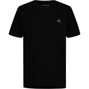 imageCalvin Klein Boys Short Sleeve Solid VNeck TShirt Soft Comfortable Relaxed FitMono Black