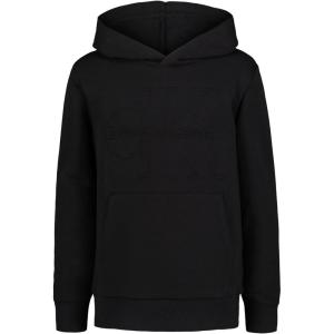 imageCalvin Klein boys Long Sleeve Pullover Fleece HoodieEmbossed Logo Black
