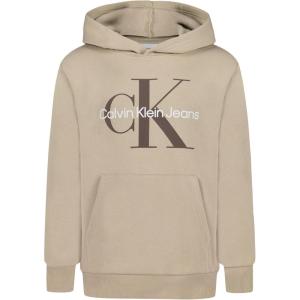 imageCalvin Klein boys Long Sleeve Pullover Fleece HoodieOld School Island Fossil