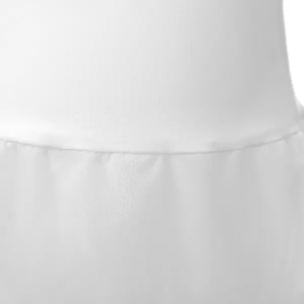 Abaowedding Flower Girls Hoopless Petticoat Crinoline Childs Tutu Underskirt SlipsLongwhite