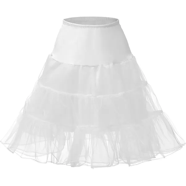 Abaowedding Flower Girls Hoopless Petticoat Crinoline Childs Tutu Underskirt SlipsLongwhite