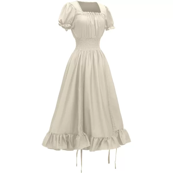 Abaowedding Women Renaissance Costumes Medieval Dress Victorian High Low DressApricot