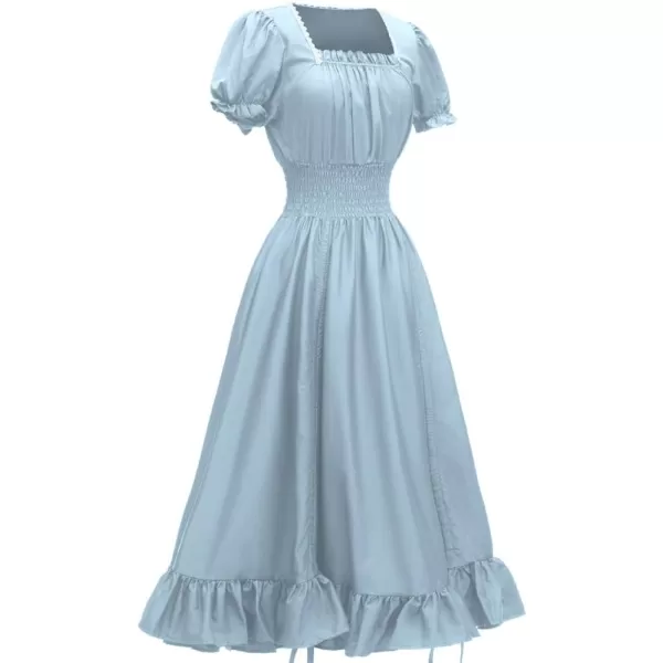 Abaowedding Women Renaissance Costumes Medieval Dress Victorian High Low DressLight Blue