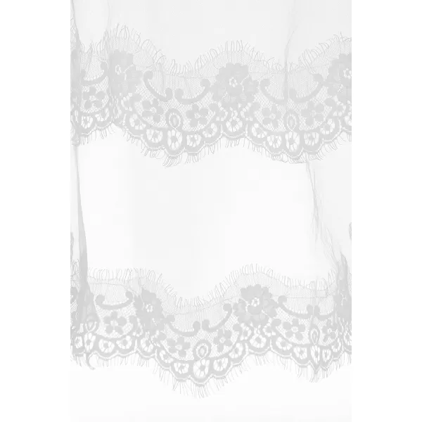 Abaowedding Womens Lace Embroidered Shrug Shawl Wrap Bolero Tulle Wedding Jacket for BrideIvory