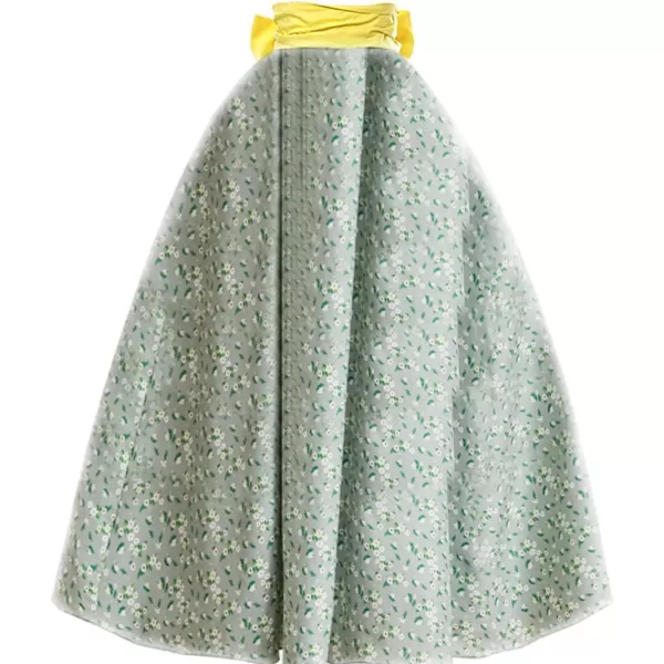 Abaowedding Womens Victorian Pioneer Costume Dress Civil War Prairie Colonial Floral DressGreen