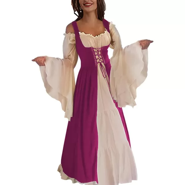 Abaowedding Womenss Medieval Renaissance Costume Cosplay Over DressOrchid