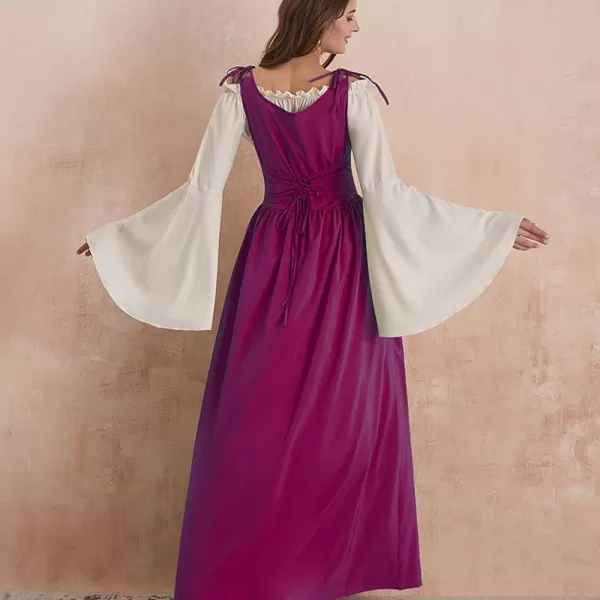 Abaowedding Womenss Medieval Renaissance Costume Cosplay Over DressOrchid