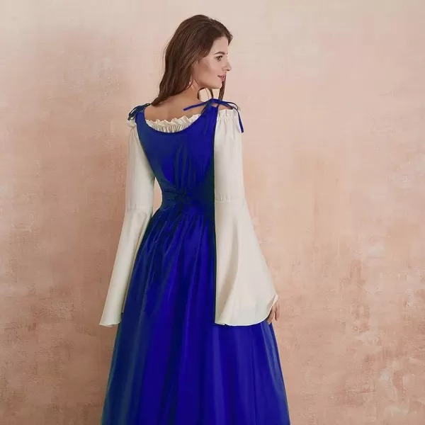 Abaowedding Womenss Medieval Renaissance Costume Cosplay Over DressRoyal Blue