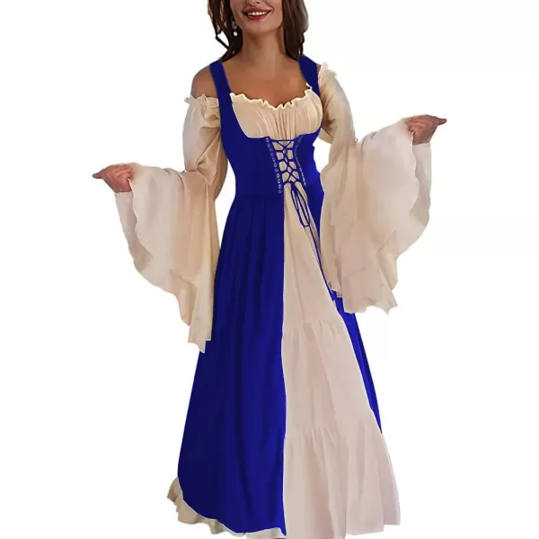 Abaowedding Womenss Medieval Renaissance Costume Cosplay Over DressRoyal Blue